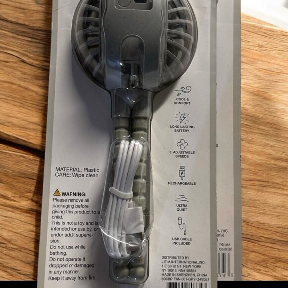 NIB Modern Baby Gear Portable Universal Stroller Fan Tri-Pod Legs Bendable Gray - Picture 2 of 2